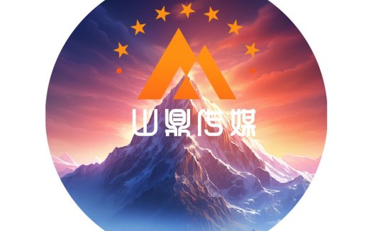 山鼎传媒logo设计:雪山与星空的视觉盛宴