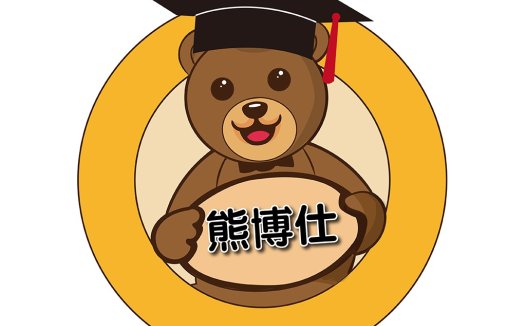 毕业熊logo设计:可爱卡通形象
