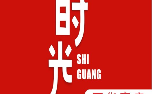 红色背景简约时尚logo设计