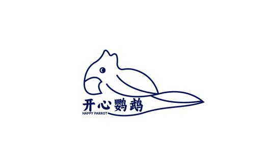 开心鹦鹉logo设计