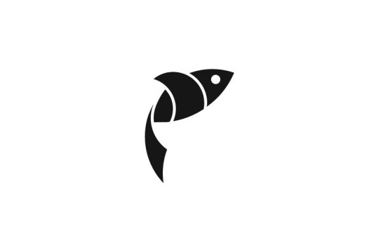 鱼形简约logo设计