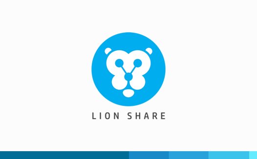 狮子分享logo设计:简洁现代的社交平台标识