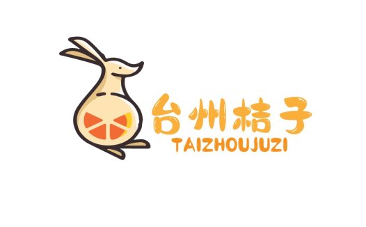 创意橙子兔子logo设计