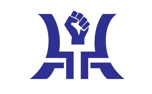 蓝色拳头logo设计