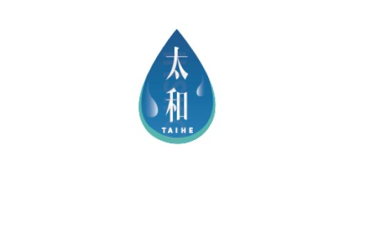 水滴形状的Taihe品牌logo设计
