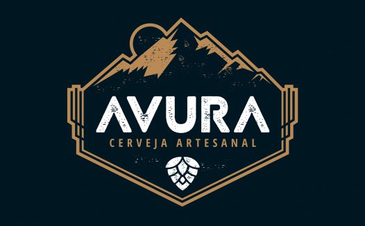 AVURA啤酒logo设计:山峰与麦穗的完美结合