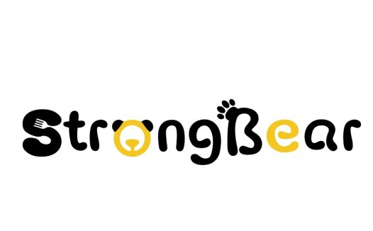 StrongBear logo设计:创意字体与动物元素