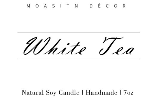 简约优雅白色茶香蜡烛logo设计