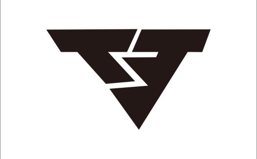 极简风格三角形闪电logo设计