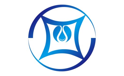 蓝色水滴圆圈logo设计