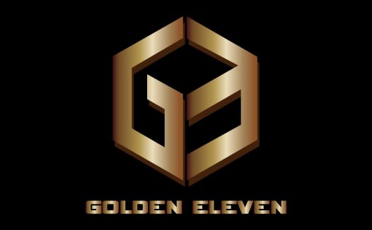 金色六边形Logo设计