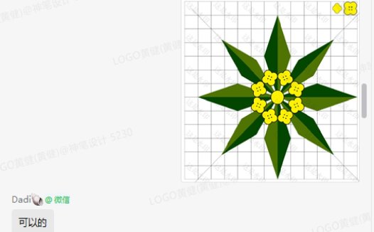 多层花瓣与星形结合的创意logo设计