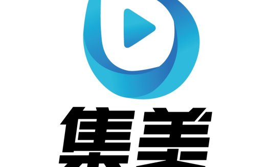 蓝色播放按钮Logo设计
