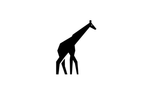 简约长颈鹿logo设计