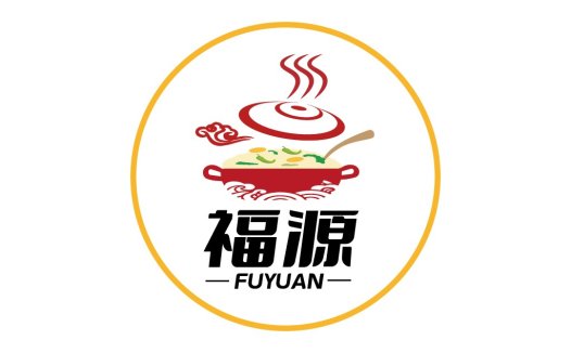 福源源logo设计:中式美食品牌标识