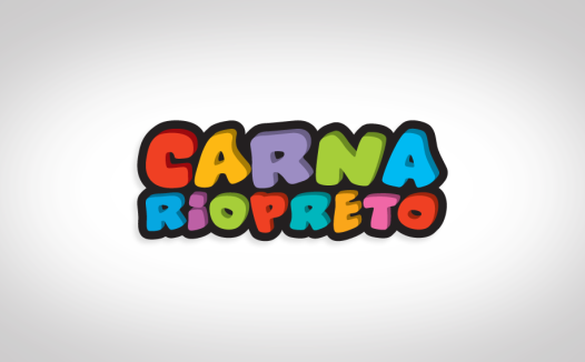 彩色卡通风格的Carna Rio Preto Logo设计