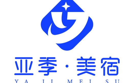 亚季美宿logo设计:现代简约风格