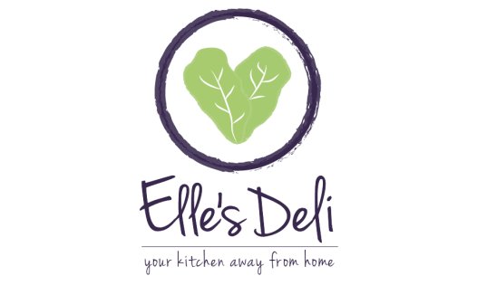 Elle's Deli Logo Design - 绿色健康食品标志