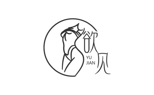 简约线条艺术人物logo设计