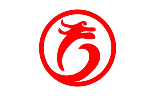红色龙形logo设计