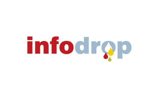 Infodrop logo设计:信息传递与滴水创意