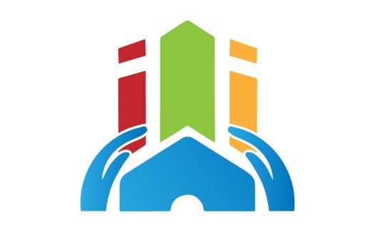 保护建筑的双手logo设计