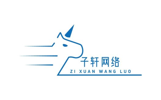 子轩网络logo设计:简约科技风
