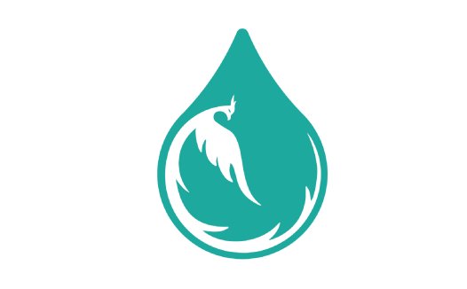 水滴形状的绿色logo设计