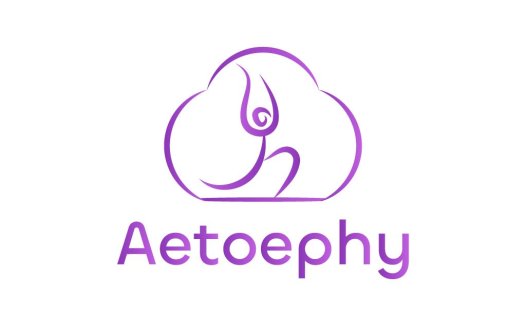 紫色云朵简约logo设计
