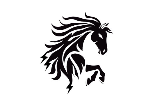 奔腾马头logo设计