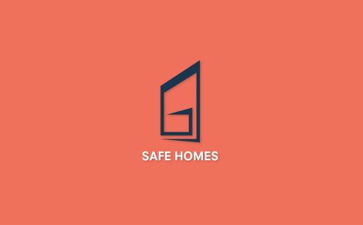 现代简约风格的'Safe Homes'logo设计