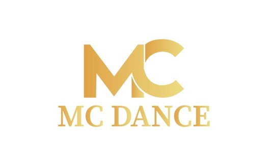 金色渐变MC字母logo设计