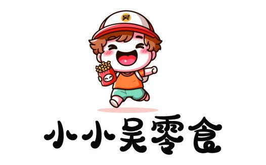 卡通人物零食店logo设计