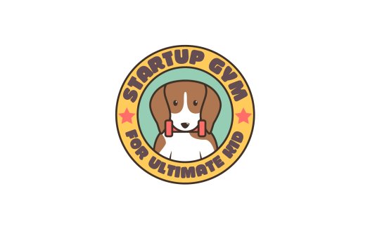 卡通狗健身馆Logo设计