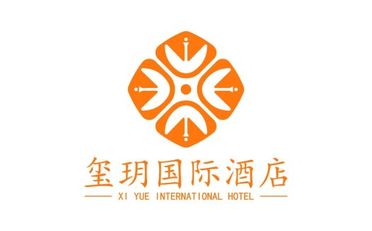 简约橙色花卉酒店logo设计