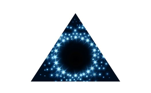 星空闪耀三角形logo设计