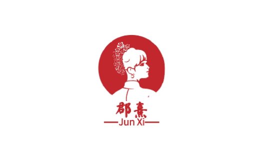 简约红色人物头像logo设计