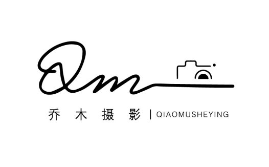 简洁摄影logo设计:乔木摄影