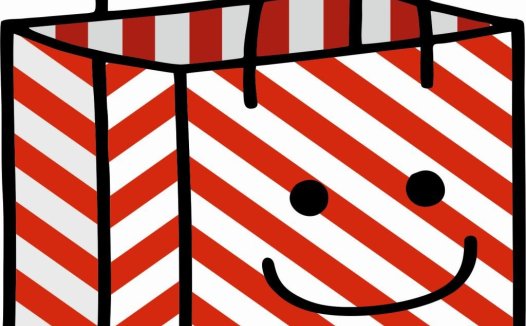 卡通购物袋logo设计