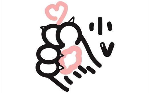 卡通猫头鹰爱心logo设计