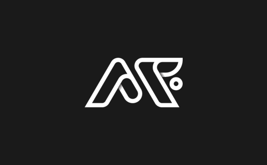 极简主义风格的AF字母标志设计