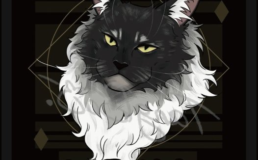 神秘猫头像logo设计