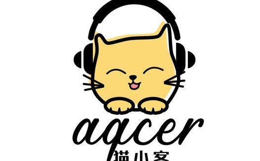 猫小客:可爱卡通猫头戴耳机logo设计