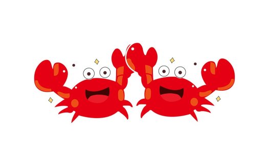 卡通螃蟹logo设计