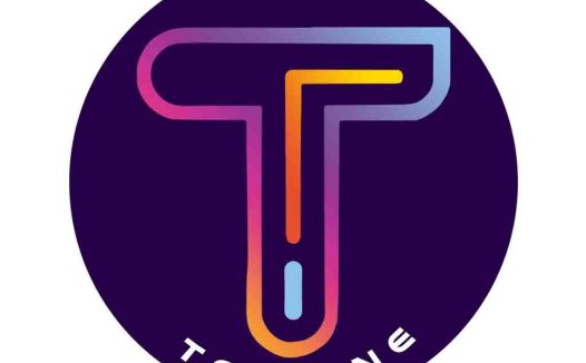 极简渐变色T字母Logo设计