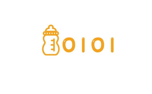 简洁奶瓶logo设计