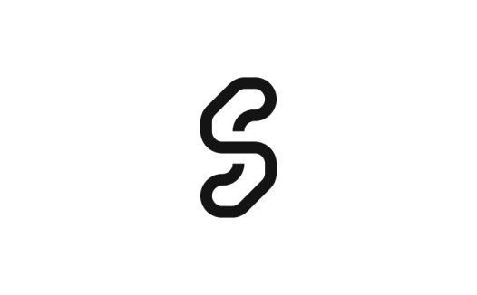 极简线条艺术字母S logo设计