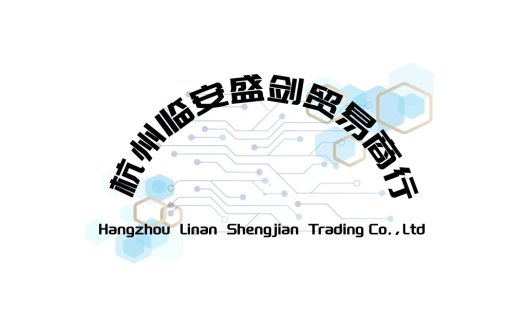 科技感十足的杭州临安盛剑贸易商行logo设计