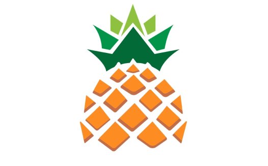 菠萝元素的简约logo设计