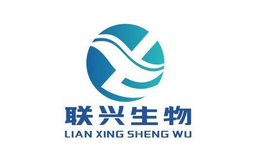 蓝色渐变X形标志设计